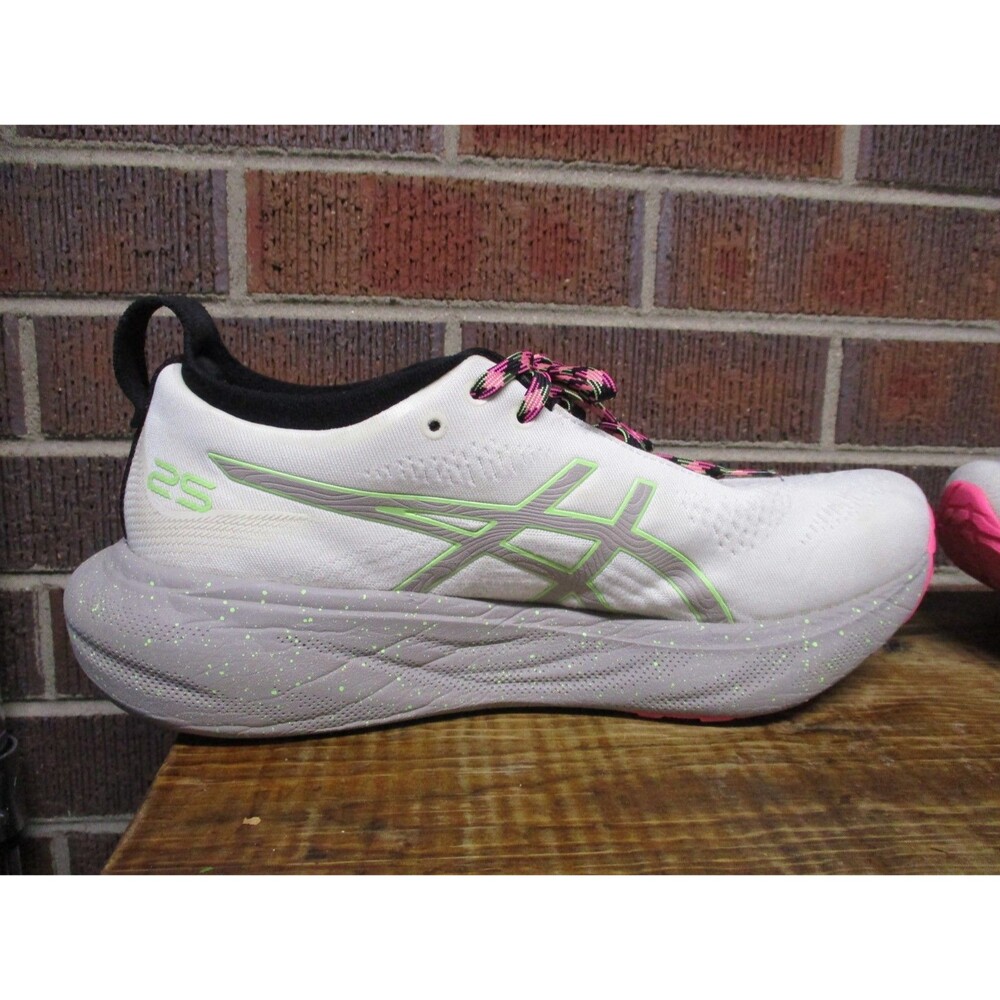 Asics Womens Gel Nimbus 25 TR 1012B581 White Trail Running Shoes Sneakers 10 - Picture 15 of 16